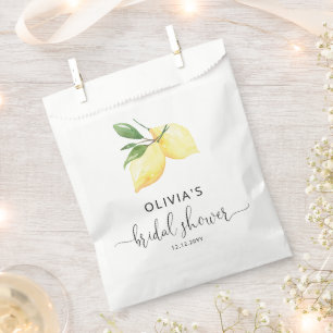 Sachets En Papier Élégante Fête des mariées citron Favoriser les sac