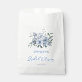 Sachets En Papier Elégante Fête des mariées Florale Dusty Blue (Devant)