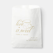 Sachets En Papier Elégante Gold Calligraphy Classy Mariage de luxe (Devant)