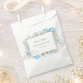 Sachets En Papier Elégante Hydrangée Bleue (Coupé)