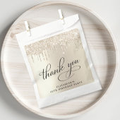 Sachets En Papier Elégante Parties scintillant d'or 60e fête d'anniv