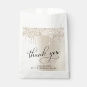 Sachets En Papier Elégante Parties scintillant d'or 75e fête d'anniv (Devant)