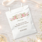 Sachets En Papier Élégante Rose Fleur Personnalisée (Coupé)