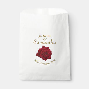 Sachets En Papier Élégante Rose rouge - Mariage