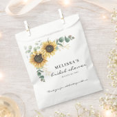Sachets En Papier Élégante Sunflower Eucalyptus Floral Bridal (Coupé)