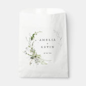 Sachets En Papier Elégante Terre verte Noms personnalisés Date (Devant)