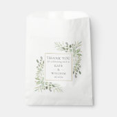Sachets En Papier Elégante verdure Aquarelle Mariage Favor Sac (Devant)