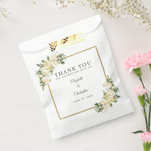 Sachets En Papier Élégante verdure botanique Merci Mariage (Scellé)