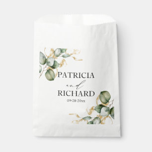 Sachets En Papier Élégante verdure eucalyptus mariage