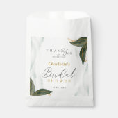 Sachets En Papier Elégante verdure Fête des mariées or Aquarelle (Devant)