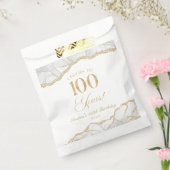 Sachets En Papier Elégante White Gold Agate 100e fête d'anniversaire (Scellé)