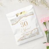 Sachets En Papier Elégante White Gold Agate 30e fête d'anniversaire (Scellé)