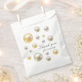 Sachets En Papier Elégantes perles et bridal shower prosecco  (Coupé)