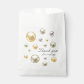 Sachets En Papier Elégantes perles et bridal shower prosecco  (Devant)