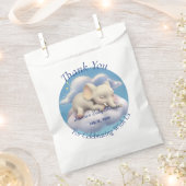 Sachets En Papier Eléphant Bébé Dans Le Baby shower Nuageux (Coupé)