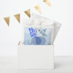 Sachets En Papier Éléphant bleu bicolore Oh Boy Baby Art