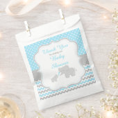 Sachets En Papier Elephant Blue et Grey Baby shower Party (Coupé)