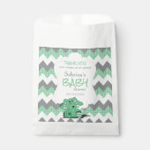 Sachets En Papier Éléphant de bébé drôle vert Chevron mignon (Devant)