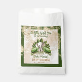 Sachets En Papier Elephant Little Wild One Est En Chemin Baby shower (Devant)
