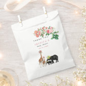 Sachets En Papier Eléphant mignon & Giraffe Fille Baby shower Floral (Coupé)