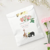 Sachets En Papier Eléphant mignon & Giraffe Fille Baby shower Floral (Scellé)