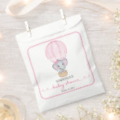 Sachets En Papier Eléphant rose bébé fille douche (Coupé)