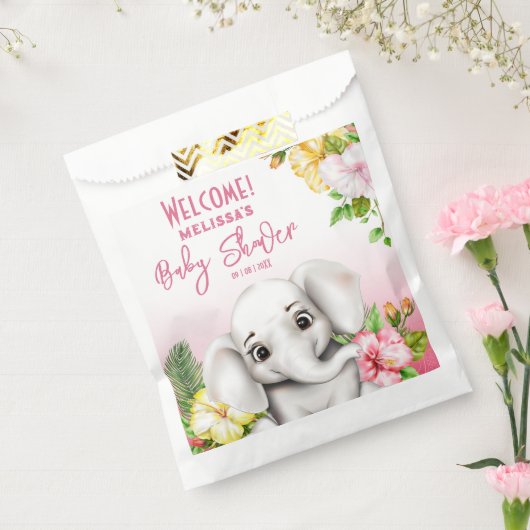 Sachets En Papier Elephant Safari Tropical Jungle Baby shower (Scellé)