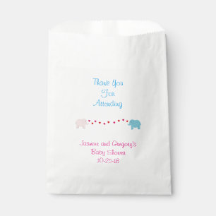 Sachets En Papier Elephant Twin Boy & Girl Favoriser Sac
