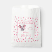 Sachets En Papier Elephant Un Petit Baby shower Fille Amoureuse (Devant)