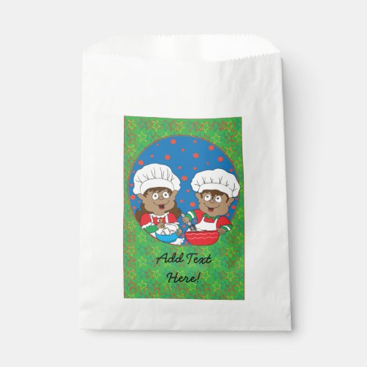 Sachets En Papier Elfes de Noël de couleur (Devant)