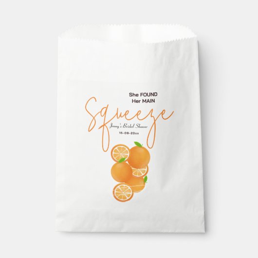 Sachets En Papier Elle A Trouvé Sa Fête des mariées Squeeze (Devant)