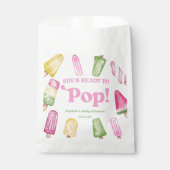 Sachets En Papier Elle est prête à faire du Baby shower rose (Devant)