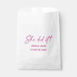 Sachets En Papier Elle l'a fait Bonbons pour la fête de remise des d