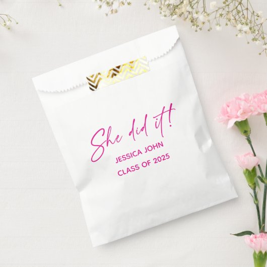 Sachets En Papier Elle l'a fait Graduation party bonbons faveurs (Scellé)