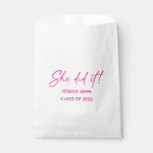 Sachets En Papier Elle l'a fait Graduation party bonbons faveurs (Devant)