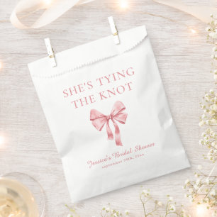 Sachets En Papier Elle noue le noeud Douche Coquette rose douce