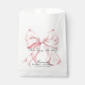 Sachets En Papier Elle Noue Le Nœud Rose Pâle (Devant)