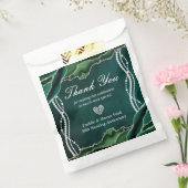 Sachets En Papier Emerald Green et Argent avec Pearls Favoriser le s (Scellé)