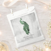Sachets En Papier Emerald Green Peacock mariage Favor sac (Coupé)