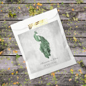 Sachets En Papier Emerald Green Peacock mariage Favor sac