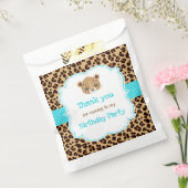 Sachets En Papier Empreinte de léopard Blue Quatrefoil fête d'annive (Scellé)
