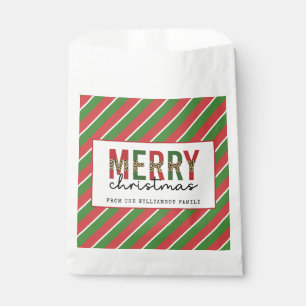 Sachets En Papier Empreinte de léopard de Noël moderne Red Green Str