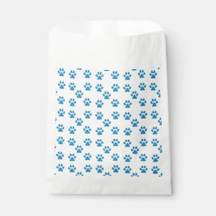 Sachets En Papier Empreintes de pattes bleues 