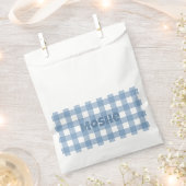 Sachets En Papier En vichy fête d'anniversaire bleu (Coupé)