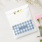 Sachets En Papier En vichy fête d'anniversaire bleu (Scellé)