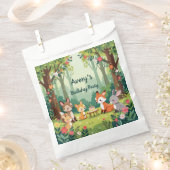 Sachets En Papier Enfant animal de bois mignon anniversaire (Coupé)