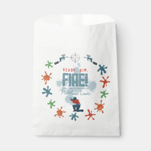 Sachets En Papier Enfants Blue Painball Boys Anniversaire