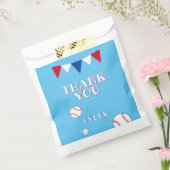 Sachets En Papier Enfants de baseball bleu mignon Anniversaire Merci (Scellé)