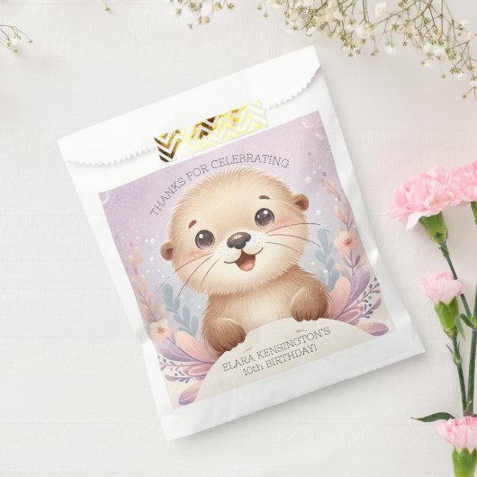 Sachets En Papier Enfants Lilac Sea Otter mignonne fête d'anniversai (Scellé)