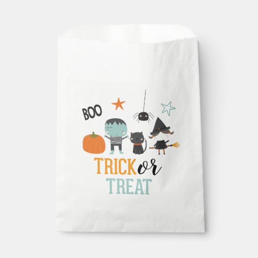 Sachets En Papier Enfants mignons Halloween Birthday Trick ou Treat  (Devant)